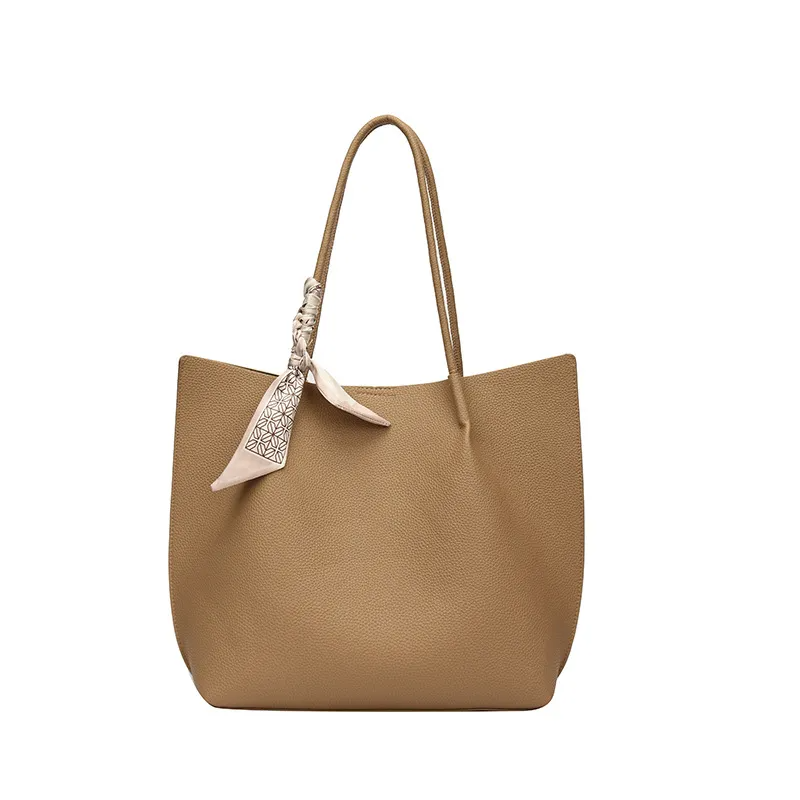 Women'S Fashion Large-Capacity Pu Leather Commuter Large-Capacity Portable Shoulder Bag