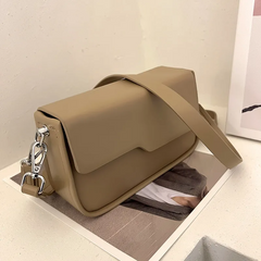 Women Casual Design Solid Color Large Capacity Square Shoulder Handle Bag