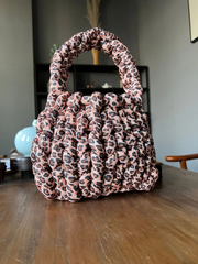omen Fashion Solid Color Hand-Woven Wool Handbag