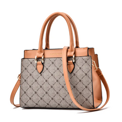 Women Casual Design Plaid Pattern Large Capacity Shoulder Handle Bag