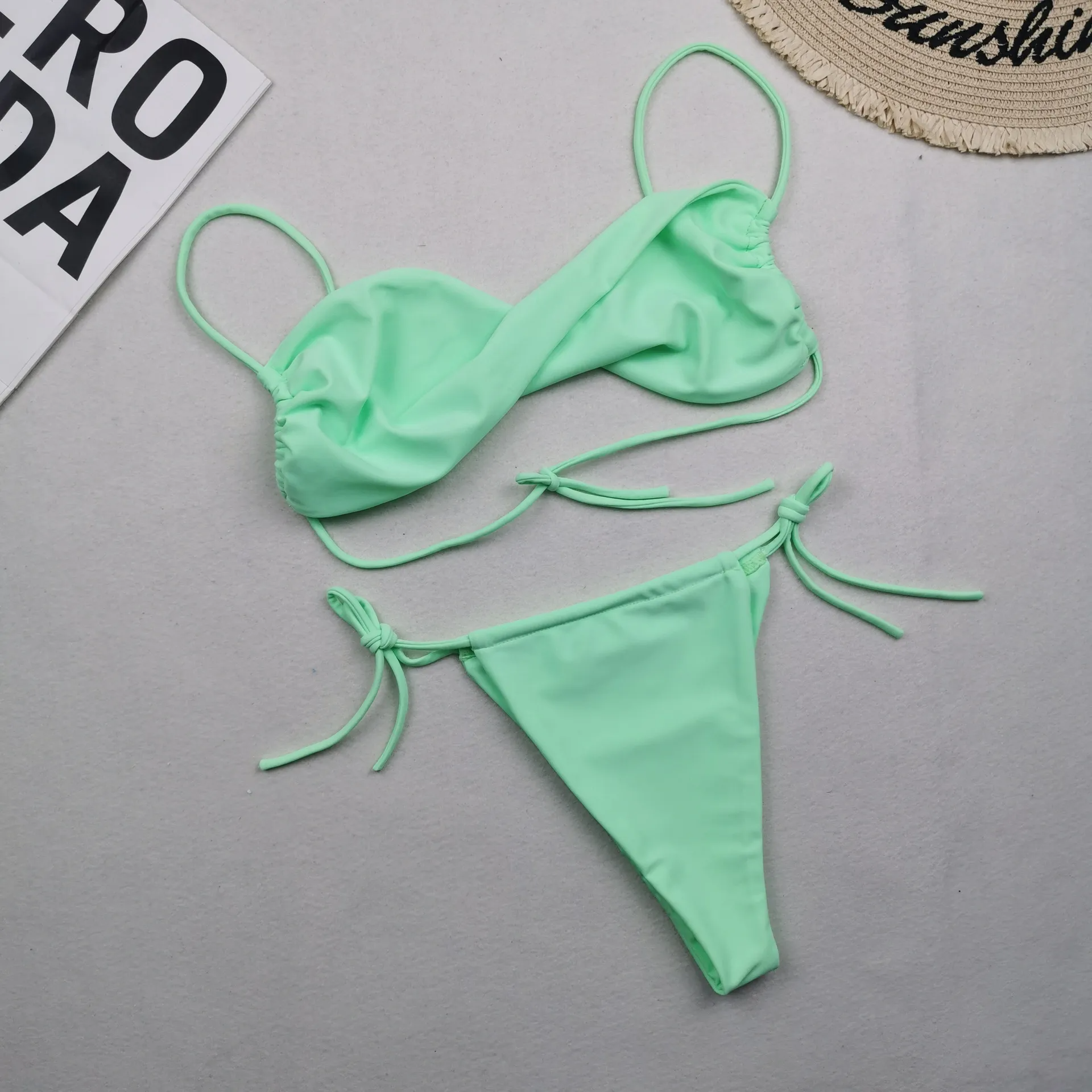 Women'S Sexy Solid Color Bikini Swimwear