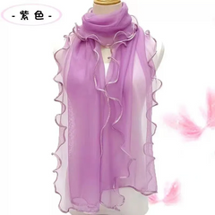 Solid Color Fashion Women Curled Ruffled Stretch Women Scarf