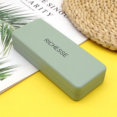 Fashion Casual Creative Storage Solid Color Letter PU Protection Glasses Case