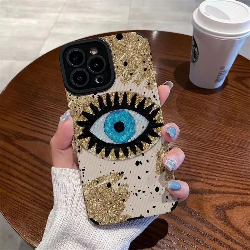Vintage Nordic Blue Eye Apple Phone Case