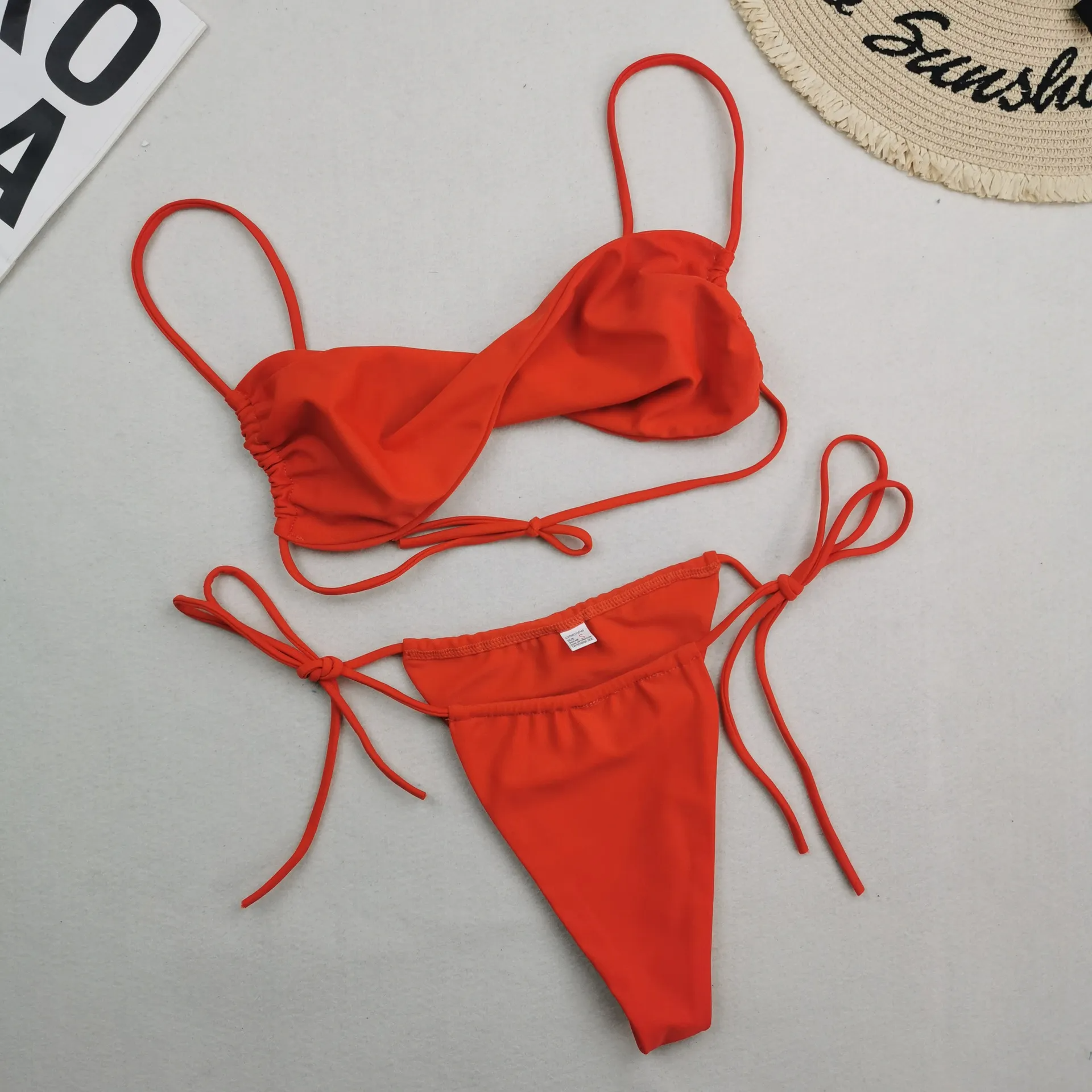 Women'S Sexy Solid Color Bikini Swimwear