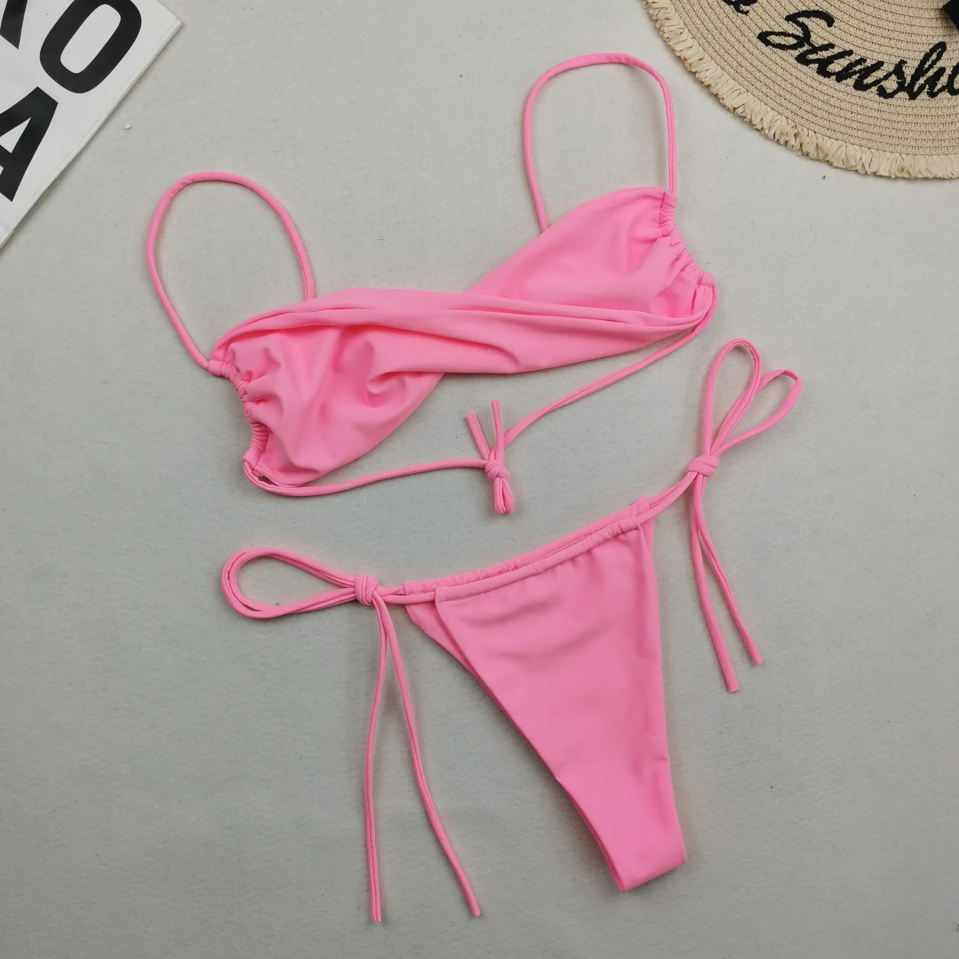 Women'S Sexy Solid Color Bikini Swimwear