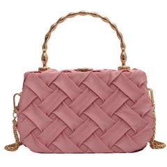 Fashionable Woven Personality Solid Color Shoulder Bag