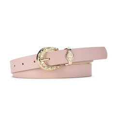 Women Solid Color Simple PU Pin Buckle Belt