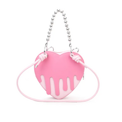 Women'S Fashion Design Dark Gothic Heart Chain Shoulder Bag