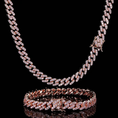 Women Men 9Mm Zircon Rhinestones Hiphop Necklac