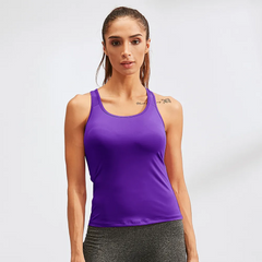 Women'S Sexy Hollow Tight Quick-Drying High Elasticity Breathable Fitness Running Sports Vest