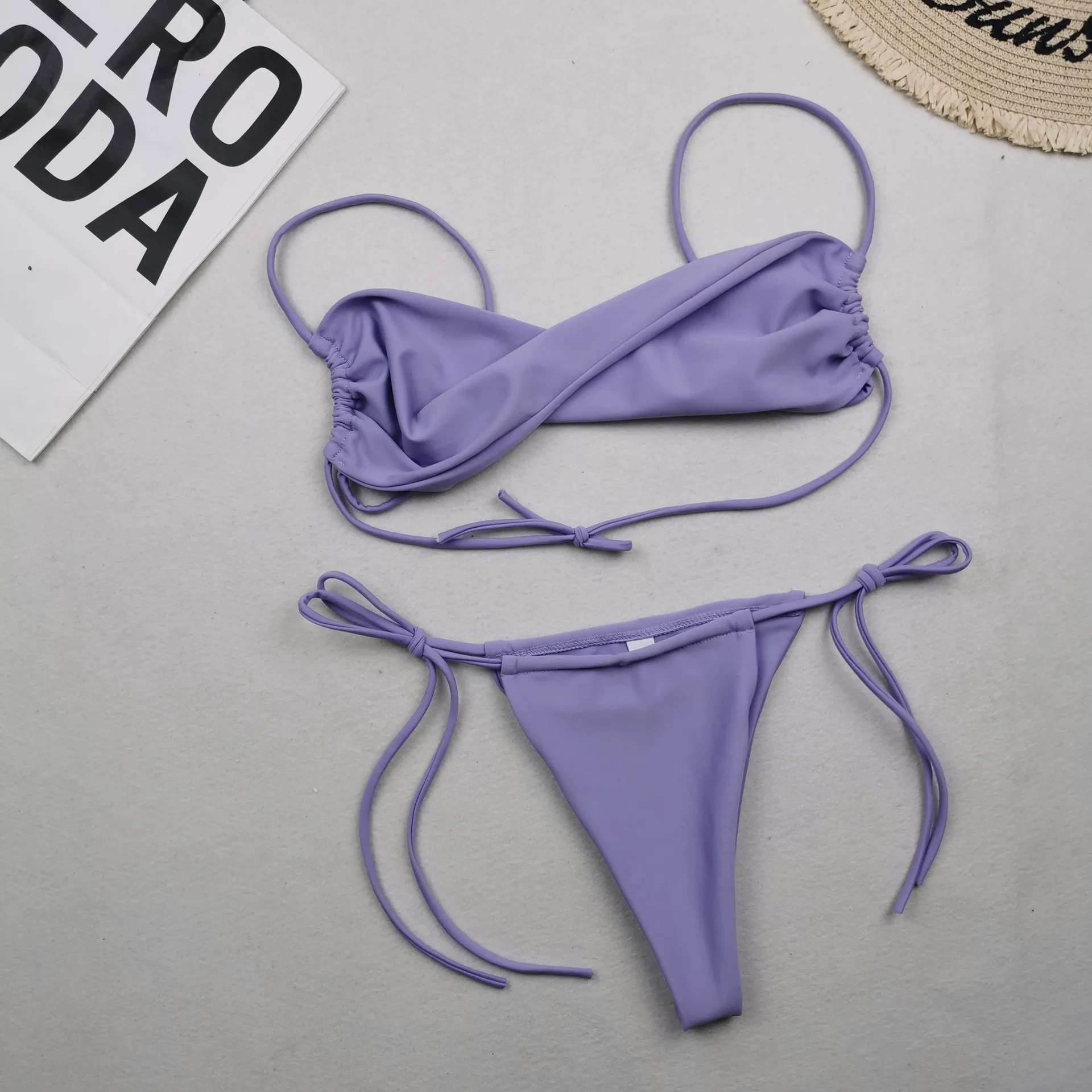 Women'S Sexy Solid Color Bikini Swimwear