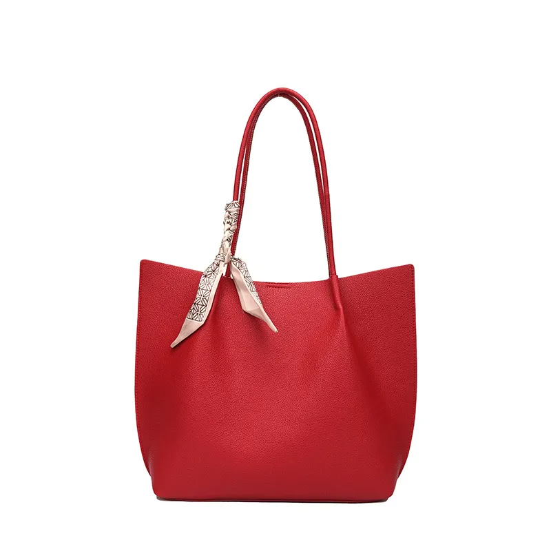 Women'S Fashion Large-Capacity Pu Leather Commuter Large-Capacity Portable Shoulder Bag