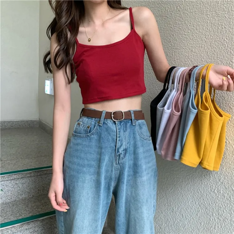 Women Sexy Navel Cropped Camisole