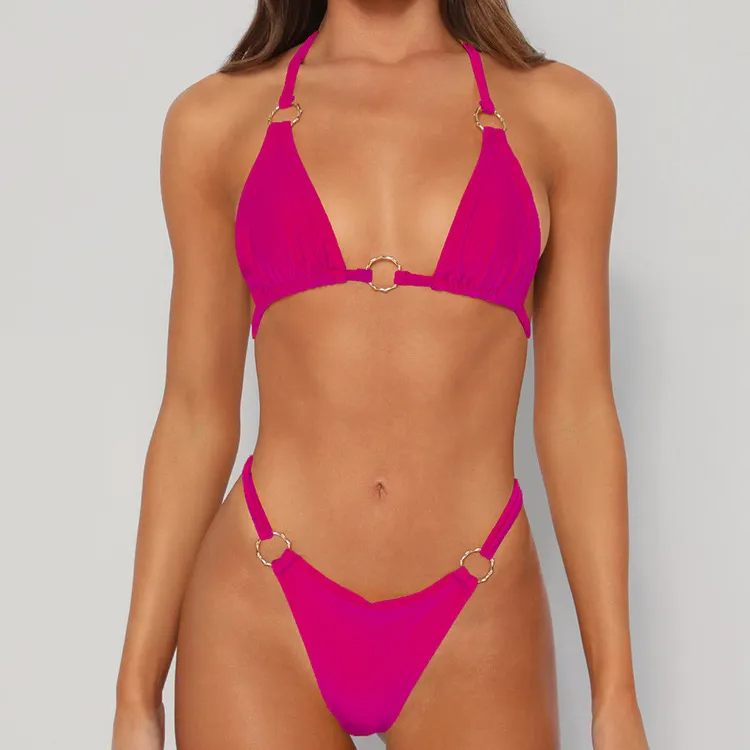 Women Sexy Bikini Briefs Swimsuit Two-Piece Set