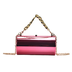 Women Fashion Candy Color Bright Round Shoulder Bag
