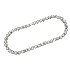 Men Women Rhinestone Hip Hop Necklace