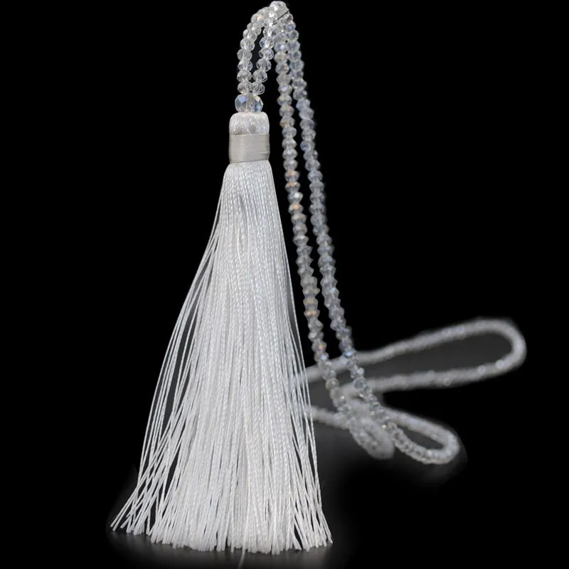 Optional Long Tassel Pendant Handmade Beaded Ethnic Necklace