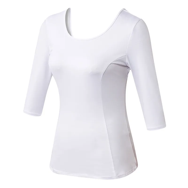 Women'S Fitness Running Tight Quick Dry Back Crossover Long Sleeve Sports Top