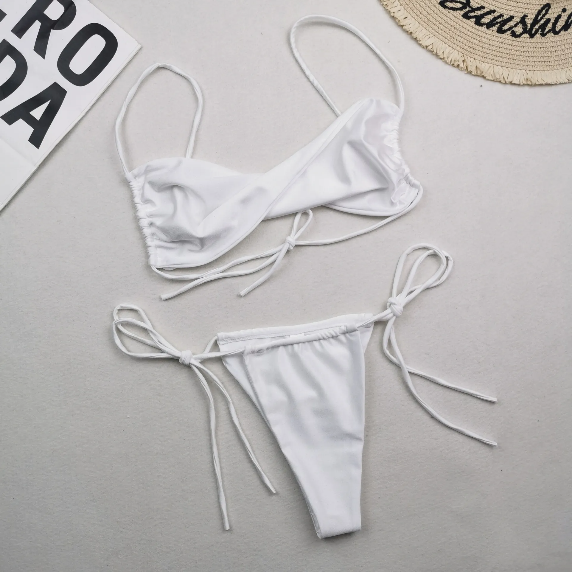 Women'S Sexy Solid Color Bikini Swimwear