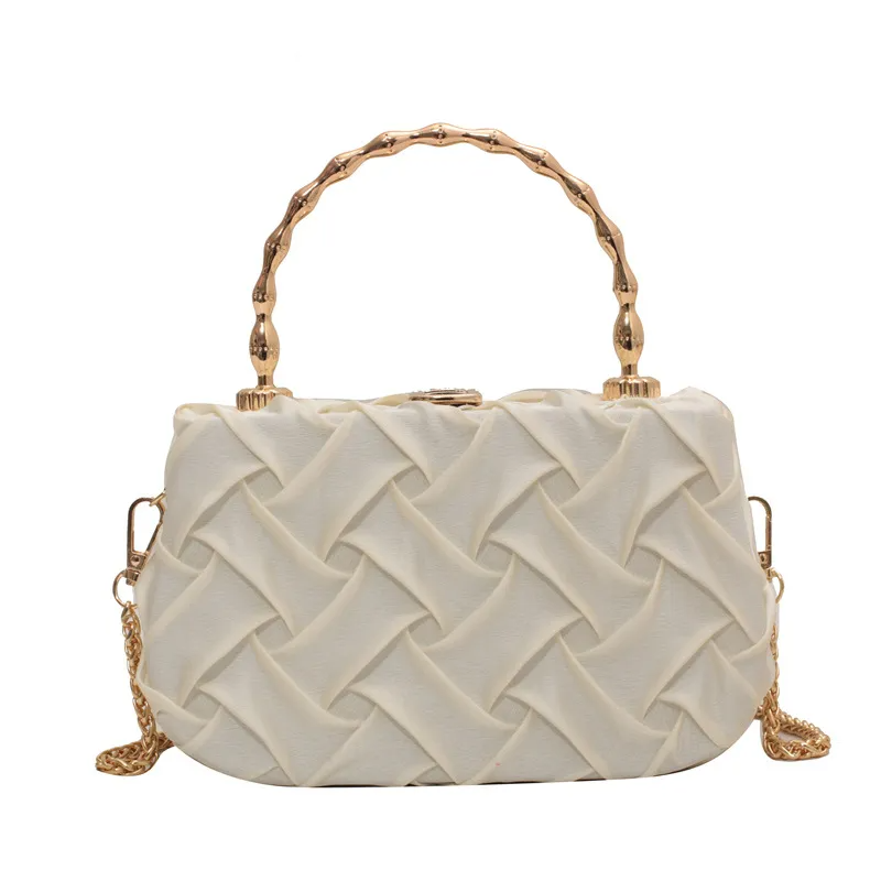Fashionable Woven Personality Solid Color Shoulder Bag