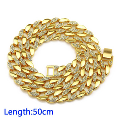 Fashion Top Grade Rhinestone Design Chain Men Unique Necklace