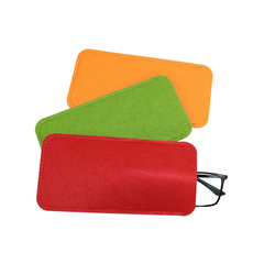 Simple Solid Color Square Felt Glasses Bag