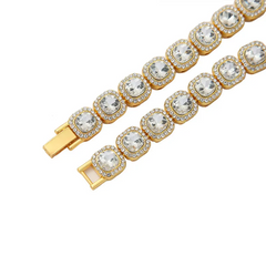 Men Women Rhinestone Hip Hop Necklace