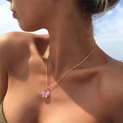 Fashion Butterfly Pendant Necklace