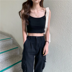 Women Sexy Navel Cropped Camisole
