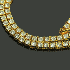 Wholesale Hip-Hop Jewelry Fashion Men Single Alloy Chain Rhinestone Necklace