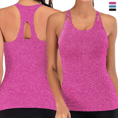 Women Running Fitness Stretch Beauty Back Sleeveless Sports Vest