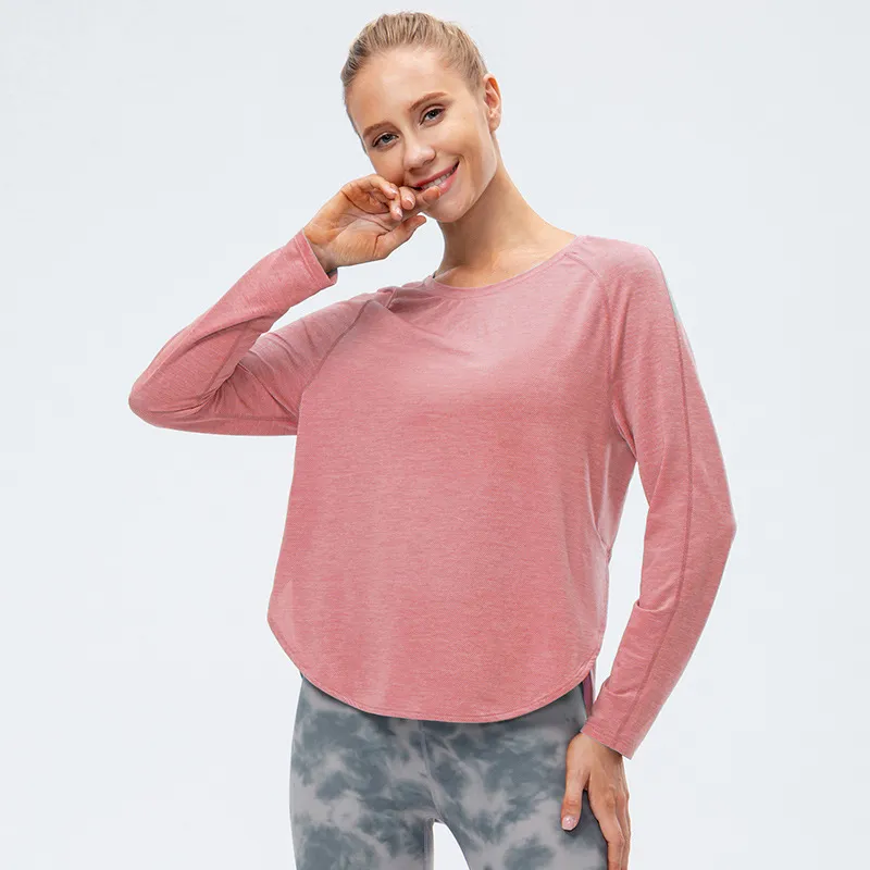 Women'S Autumn And Winter Loose Running Sports Quick-Drying Breathable Long-Sleeved T-Shirt
