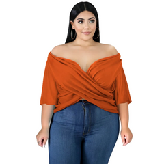 Women Solid Color Dolman Sleeve Irregular Blouse