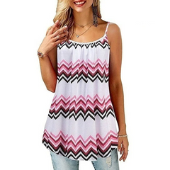 Women Summer Bohemian Floral Printed Sleeveless Casual Plus Size Loose Dress
