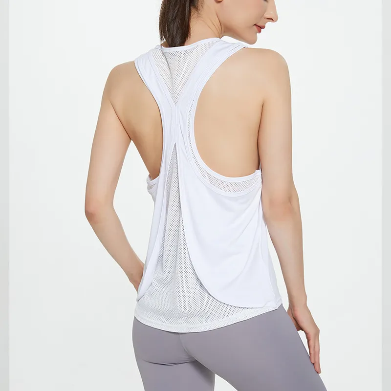 Women Running Fitness Sleeveless Quick Dry Sports Vest