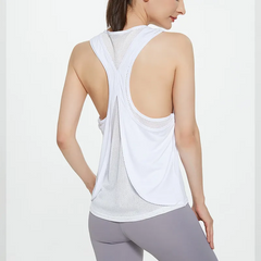 Women Running Fitness Sleeveless Quick Dry Sports Vest