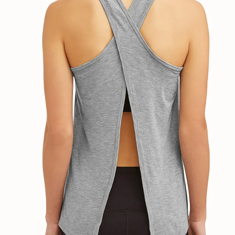 Women Loose Breathable Backless Running Fitness Sports Vest