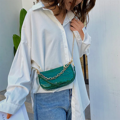 Women Fashion Crocodile Pattern PU Underarm Bag