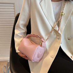 Women'S Fashion Valentine'S Day Pink Pillow Shoulder Bag