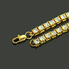 Wholesale Hip-Hop Jewelry Fashion Men Single Alloy Chain Rhinestone Necklace