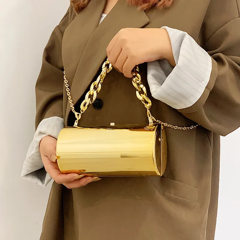 Women Fashion Candy Color Bright Round Shoulder Bag