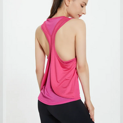Women Running Fitness Sleeveless Quick Dry Sports Vest