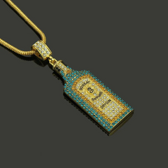 Fashion Men Street Style Plated Alloy Bottle Pendant Hip-Hop Necklace