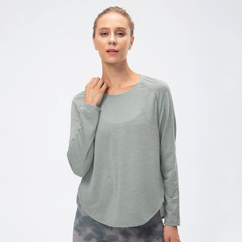 Women'S Autumn And Winter Loose Running Sports Quick-Drying Breathable Long-Sleeved T-Shirt