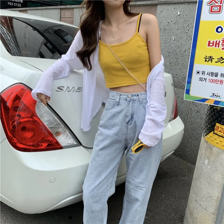 Women Sexy Navel Cropped Camisole