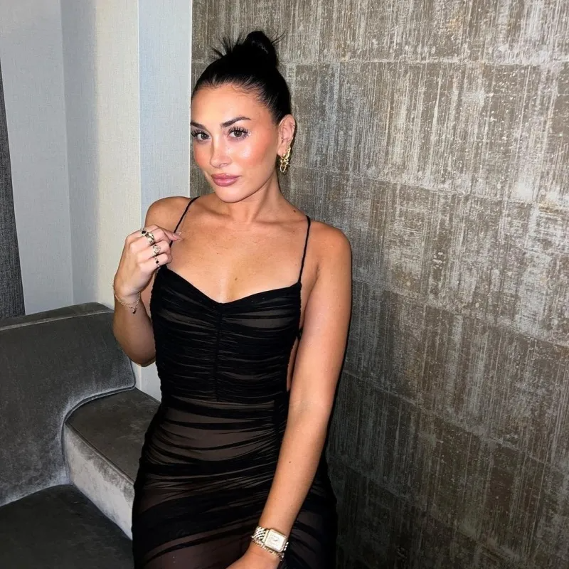 Women Fashion Sexy Perspective Open Back Strap Dress