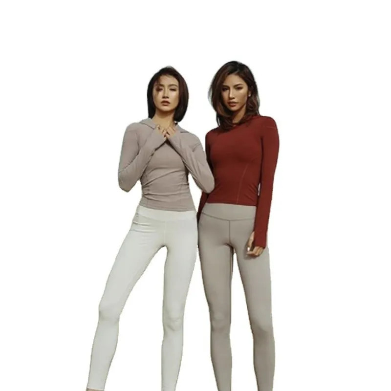 Women Casual Stretch Hooded Long Sleeve Running Sports Sweatshirt