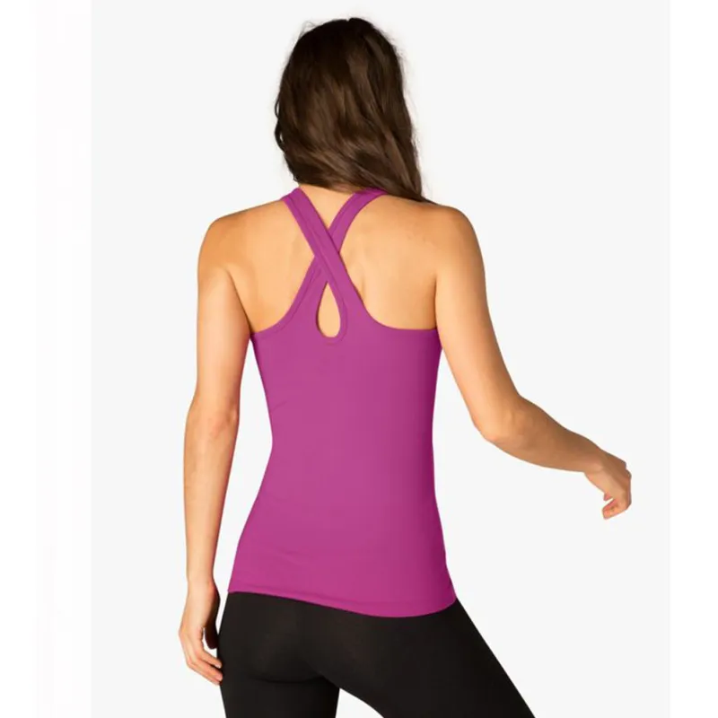 Women Loose Breathable Running Sports Crossover Sleeveless Tank Top