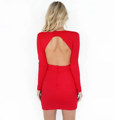 New Summer Sexy Woman Deep V-Neck Bra Tight Sling Dress